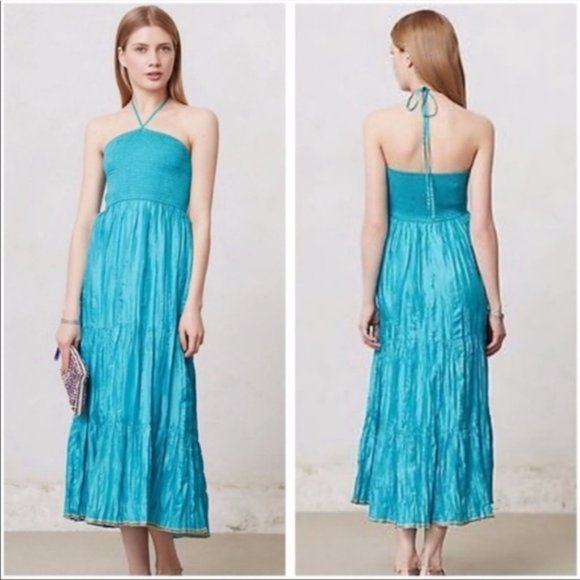 NWT Anthropologie Maeve Silk Daleka Day Dress X-Small - Picture 1 of 7